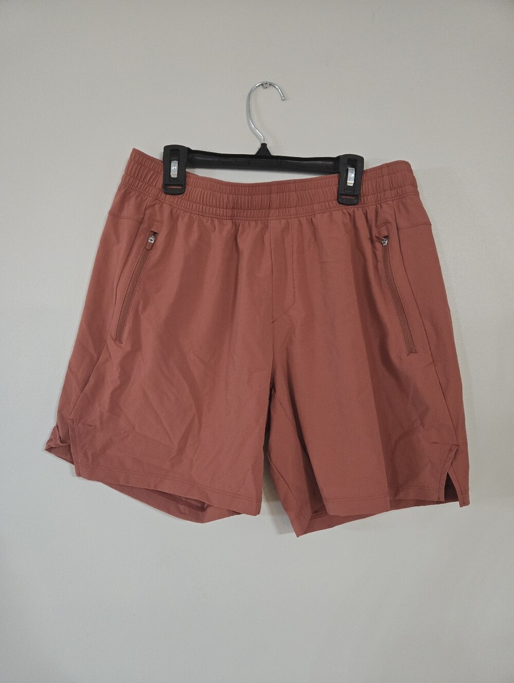 All in Motion Women’s Athletic Shorts Size Small Rust Terracotta Zip Pockets